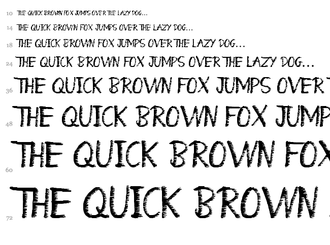 What a Mess font waterfall
